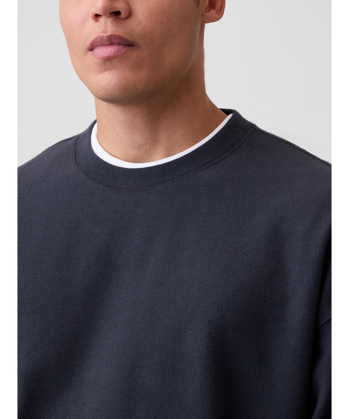 GAP(ギャップ)の「オーバーサイズ フレンチテリー スウェットシャツ(スウェット・メンズ・ヘザーグレー/レッド/ネイビー/ブルー系その他2/グリーン・XS/S/M/L/XL)」の14枚目の写真