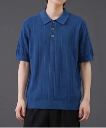 revertical（リバーティカル）の「透かし編み ニットポロシャツ 半袖（ポロシャツ）」