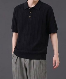 revertical（リバーティカル）の「透かし編み ニットポロシャツ 半袖（ポロシャツ）」