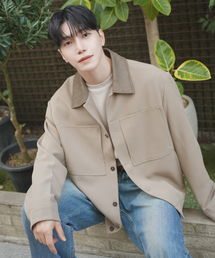 ADHOC（アドホック）の「男性T/Rビッグダブルアウトポケットトラッカー(DK-BEIGE)(HB9UJ01)（デニムジャケット）」