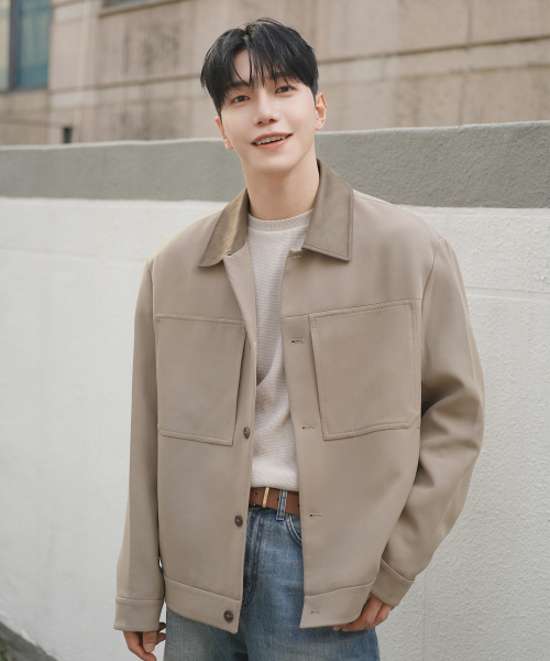 ADHOC(アドホック)の「男性T/Rビッグダブルアウトポケットトラッカー(DK-BEIGE)(HB9UJ01)(デニムジャケット・メンズ・その他・100/95/105)」の2枚目の写真