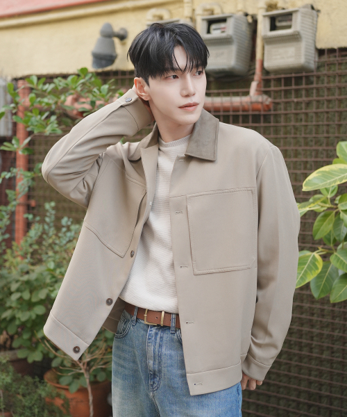 ADHOC(アドホック)の「男性T/Rビッグダブルアウトポケットトラッカー(DK-BEIGE)(HB9UJ01)(デニムジャケット・メンズ・その他・100/95/105)」の3枚目の写真