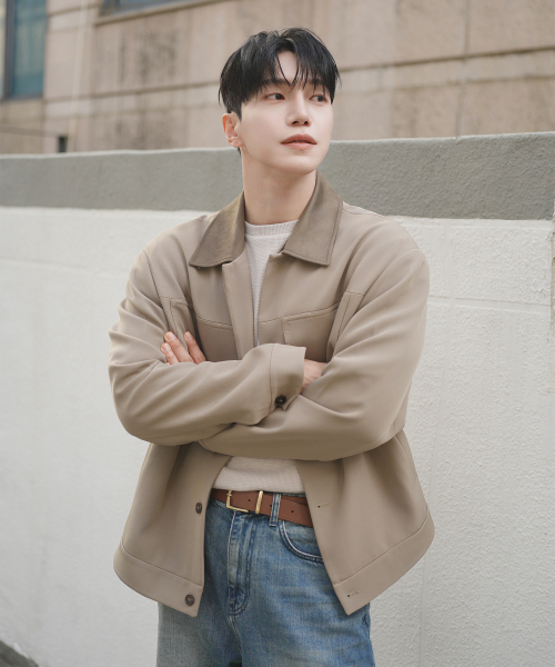ADHOC(アドホック)の「男性T/Rビッグダブルアウトポケットトラッカー(DK-BEIGE)(HB9UJ01)(デニムジャケット・メンズ・その他・100/95/105)」の6枚目の写真