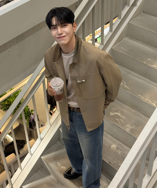 ADHOC(アドホック)の「男性T/Rビッグダブルアウトポケットトラッカー(DK-BEIGE)(HB9UJ01)(デニムジャケット・メンズ・その他・100/95/105)」の7枚目の写真