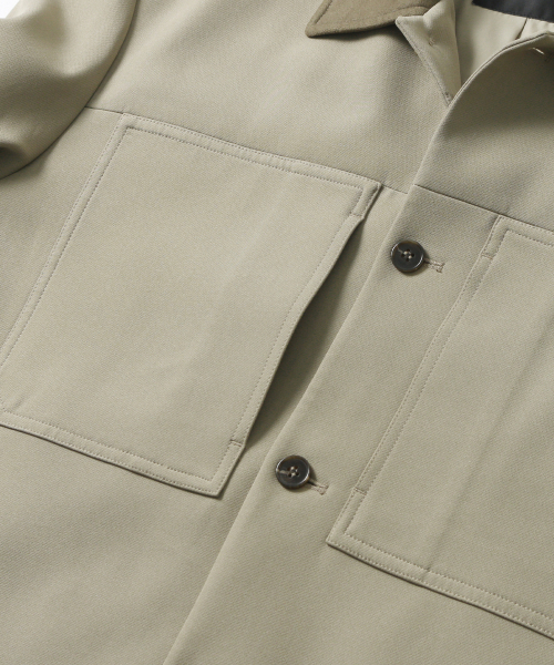 ADHOC(アドホック)の「男性T/Rビッグダブルアウトポケットトラッカー(DK-BEIGE)(HB9UJ01)(デニムジャケット・メンズ・その他・100/95/105)」の12枚目の写真