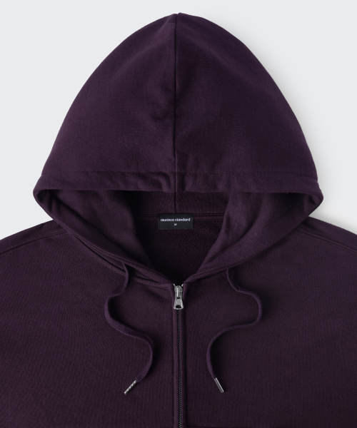 MUSINSA STANDARD WOMAN（ムシンサスタンダードウーマン）の「ウィメンズボリュームクロップフードパーカージップアップ[プラム]（パーカー・レディース・その他・SMALL/MEDIUM/LARGE/X-SMALL）」の4枚目の写真