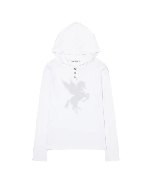 FANCY CLUB(ファンシークラブ)の「◇FANCYCLUB◇ブランド直輸入正規品/ペガサス フーデッド ロングスリーブ PEGASUS HOODED LONG SLEEVE(Tシャツ/カットソー・レディース・ホワイト/チャコール・FREE)」の11枚目の写真
