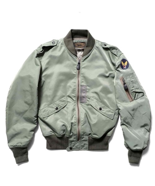 HOUSTON(ヒューストン)の「HOUSTON L-2B FLIGHT JACKET(ミリタリージャケット・メンズ・セージグリーン・44/40/38/42)」の1枚目の写真
