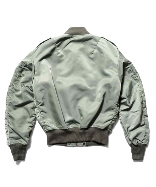 HOUSTON(ヒューストン)の「HOUSTON L-2B FLIGHT JACKET(ミリタリージャケット・メンズ・セージグリーン・44/40/38/42)」の2枚目の写真