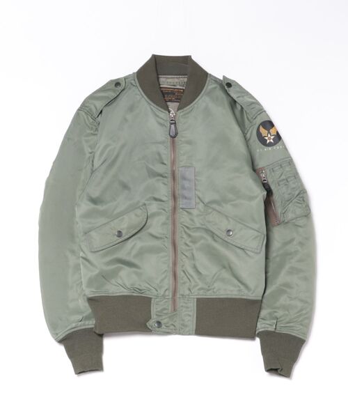 HOUSTON(ヒューストン)の「HOUSTON L-2B FLIGHT JACKET(ミリタリージャケット・メンズ・セージグリーン・44/40/38/42)」の8枚目の写真