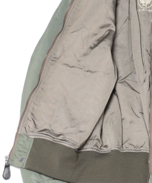 HOUSTON(ヒューストン)の「HOUSTON L-2B FLIGHT JACKET(ミリタリージャケット・メンズ・セージグリーン・44/40/38/42)」の10枚目の写真