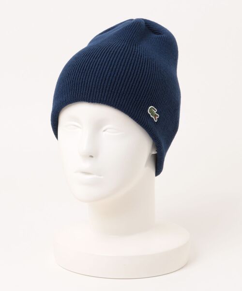 LACOSTE（ラコステ）の「【LACOSTE】ウールニットビーニー ニットキャップ L1387（ニットキャップ/ビーニー・メンズ・グレー/ネイビー/ベージュ/ブラック・FREE）」の4枚目の写真