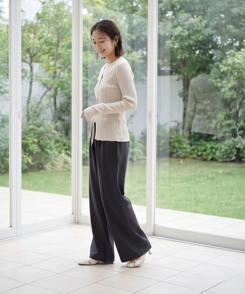 STYLE DELI(スタイルデリ)の「ソフトなカットソーワイドパンツ(その他パンツ・レディース・ライトグレー/チャコール/ブラック・FREE)」の10枚目の写真