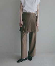 PLEATS SKIRT SET PANTS