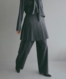 PLEATS SKIRT SET PANTS