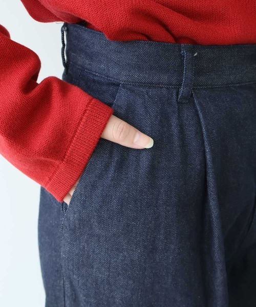 bulle de savon(ビュルデサボン)の「8oz ムラ糸デニムパンツ(デニムパンツ・レディース・ブルー/ネイビー・FREE)」の18枚目の写真