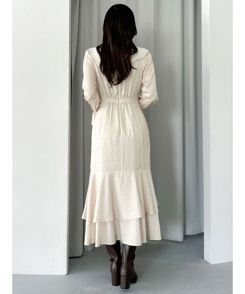 dazzlin(ダズリン)の「ラッフルティアードイレヘムワンピース(ワンピース・レディース・ブラック/アイボリー・MEDIUM/SMALL)」の18枚目の写真