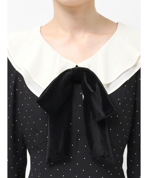 dazzlin(ダズリン)の「ラッフルティアードイレヘムワンピース(ワンピース・レディース・ブラック/アイボリー・MEDIUM/SMALL)」の8枚目の写真