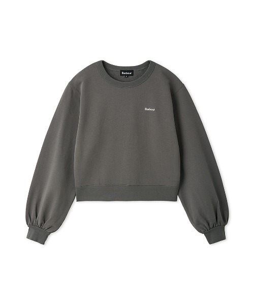 Barbour(バブアー)の「ワンポイント ロゴ パフスリーブ スウェットJapan Exclusive(レディース)(スウェット・レディース・オリーブ/ダークグレー/クリーム/ライトグレー・MEDIUM/SMALL)」の3枚目の写真
