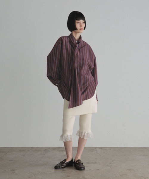 LOWRYS FARM(ローリーズファーム)の「アソートビックボウタイシャツ 824314(シャツ/ブラウス・レディース・ブラウン/ピンク/ブルー/ボルドー・FREE)」の5枚目の写真