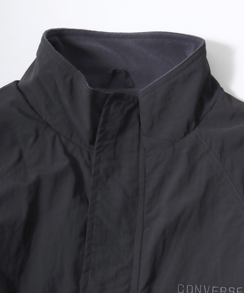 CONVERSE(コンバース)の「CONVERSE/コンバース Nylon Fleece-Lined Jacket/オーバーサイズ 裏フリース カラー配色 スタンドブルゾン/ナイロンジャケット/レディース メンズ(ブルゾン・レディース・ネイビー/アイボリー/ブラック/ブラウン・LL/L/M)」の21枚目の写真