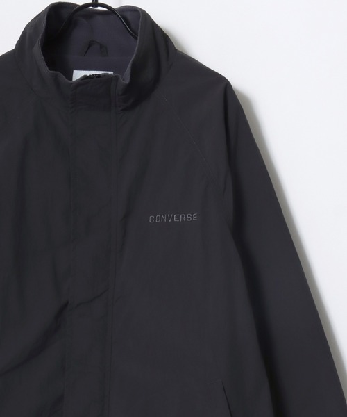 CONVERSE(コンバース)の「CONVERSE/コンバース Nylon Fleece-Lined Jacket/オーバーサイズ 裏フリース カラー配色 スタンドブルゾン/ナイロンジャケット/レディース メンズ(ブルゾン・レディース・ネイビー/アイボリー/ブラック/ブラウン・LL/L/M)」の10枚目の写真