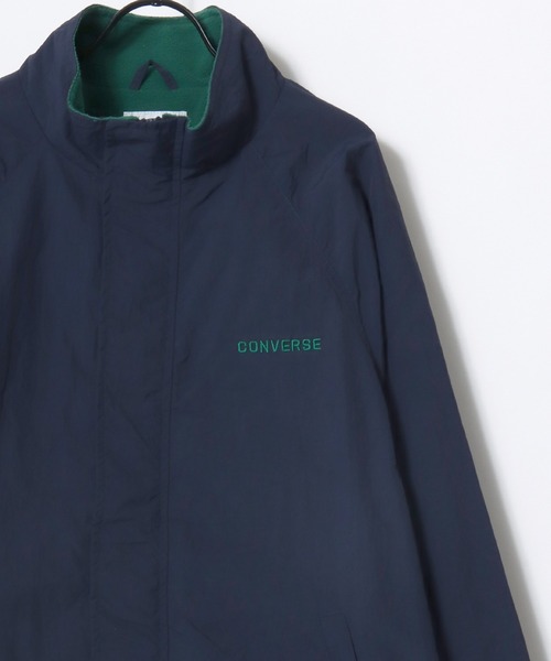 CONVERSE(コンバース)の「CONVERSE/コンバース Nylon Fleece-Lined Jacket/オーバーサイズ 裏フリース カラー配色 スタンドブルゾン/ナイロンジャケット/レディース メンズ(ブルゾン・レディース・ネイビー/アイボリー/ブラック/ブラウン・LL/L/M)」の12枚目の写真