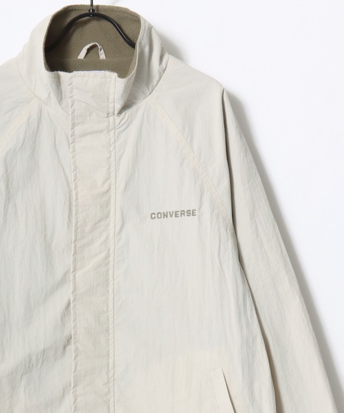 CONVERSE(コンバース)の「CONVERSE/コンバース Nylon Fleece-Lined Jacket/オーバーサイズ 裏フリース カラー配色 スタンドブルゾン/ナイロンジャケット/レディース メンズ(ブルゾン・レディース・ネイビー/アイボリー/ブラック/ブラウン・LL/L/M)」の9枚目の写真