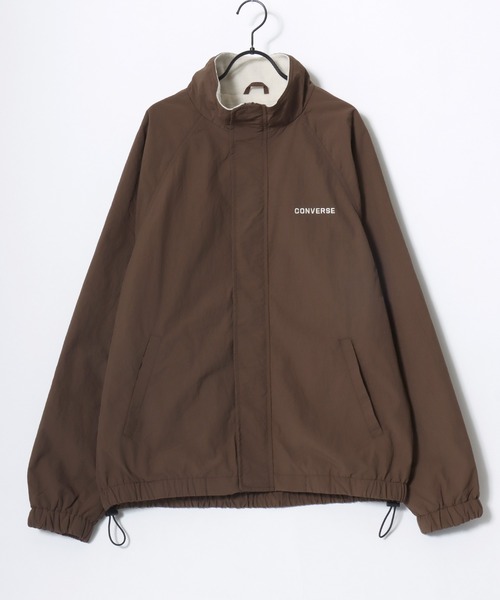 CONVERSE(コンバース)の「CONVERSE/コンバース Nylon Fleece-Lined Jacket/オーバーサイズ 裏フリース カラー配色 スタンドブルゾン/ナイロンジャケット/レディース メンズ(ブルゾン・レディース・ネイビー/アイボリー/ブラック/ブラウン・LL/L/M)」の17枚目の写真
