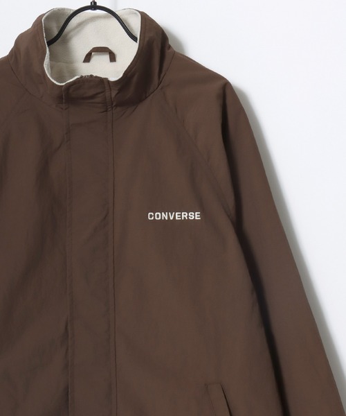 CONVERSE(コンバース)の「CONVERSE/コンバース Nylon Fleece-Lined Jacket/オーバーサイズ 裏フリース カラー配色 スタンドブルゾン/ナイロンジャケット/レディース メンズ(ブルゾン・レディース・ネイビー/アイボリー/ブラック/ブラウン・LL/L/M)」の11枚目の写真