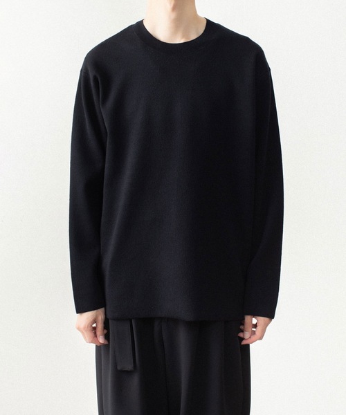 ATTACHMENT(アタッチメント)の「【LIMITED】W/PEダブルニット クルーネック プルオーバー / W/PE DDOUBLE KNIT CREWNECK PULLOVER(ニット/セーター・メンズ・ライトグレー/ブラック/オフホワイト・3/2/1/4)」の2枚目の写真