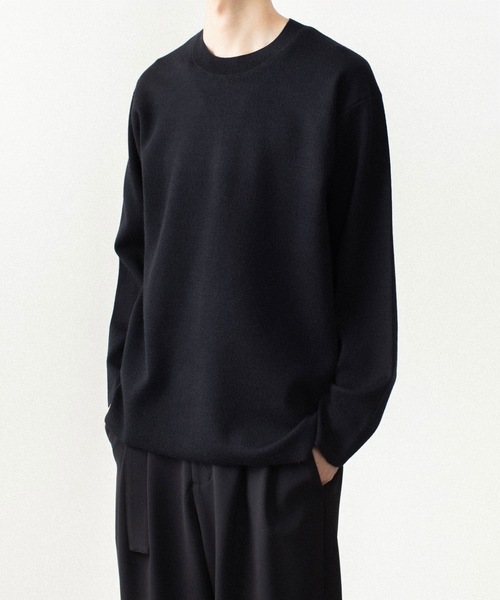 ATTACHMENT(アタッチメント)の「【LIMITED】W/PEダブルニット クルーネック プルオーバー / W/PE DDOUBLE KNIT CREWNECK PULLOVER(ニット/セーター・メンズ・ライトグレー/ブラック/オフホワイト・3/2/1/4)」の9枚目の写真