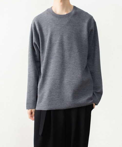 ATTACHMENT(アタッチメント)の「【LIMITED】W/PEダブルニット クルーネック プルオーバー / W/PE DDOUBLE KNIT CREWNECK PULLOVER(ニット/セーター・メンズ・ライトグレー/ブラック/オフホワイト・3/2/1/4)」の17枚目の写真