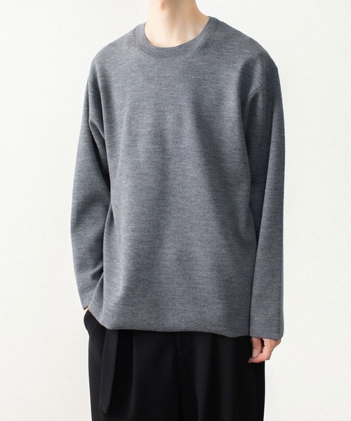 ATTACHMENT(アタッチメント)の「【LIMITED】W/PEダブルニット クルーネック プルオーバー / W/PE DDOUBLE KNIT CREWNECK PULLOVER(ニット/セーター・メンズ・ライトグレー/ブラック/オフホワイト・3/2/1/4)」の18枚目の写真