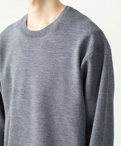 ATTACHMENT(アタッチメント)の「【LIMITED】W/PEダブルニット クルーネック プルオーバー / W/PE DDOUBLE KNIT CREWNECK PULLOVER(ニット/セーター・メンズ・ライトグレー/ブラック/オフホワイト・3/2/1/4)」の21枚目の写真