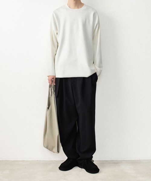 ATTACHMENT(アタッチメント)の「【LIMITED】W/PEダブルニット クルーネック プルオーバー / W/PE DDOUBLE KNIT CREWNECK PULLOVER(ニット/セーター・メンズ・ライトグレー/ブラック/オフホワイト・3/2/1/4)」の6枚目の写真
