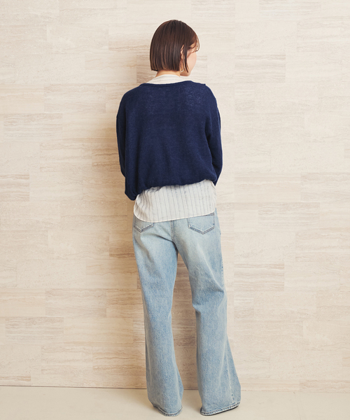 plage(プラージュ)の「ALPACA MIX 2WAYカシュクールプルオーバー(ニット/セーター・レディース・グレー/ホワイト/コバルトブルー・FREE)」の9枚目の写真