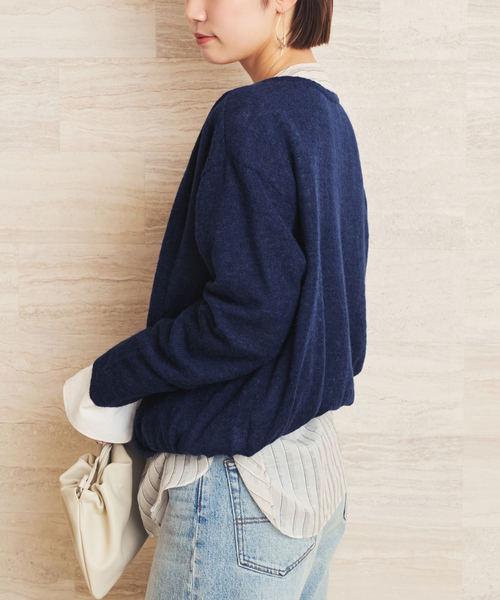 plage(プラージュ)の「ALPACA MIX 2WAYカシュクールプルオーバー(ニット/セーター・レディース・グレー/ホワイト/コバルトブルー・FREE)」の11枚目の写真