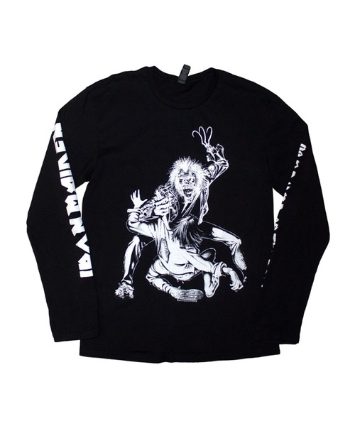 ROOPTOKYO(ループトウキョウ)の「Iron Maiden / アイアン・メイデン UNISEX LONG SLEEVE T-SHIRT: NO PRAYER CLAW ISOLATED ユニセックス 長袖 Tシャツ ロンT バンドT プリントTシャツ グラフィックTシャツ アームプリント メンズ レディース 2026年 秋 秋服 冬 冬服(Tシャツ/カットソー・メンズ・ブラック・S/M/L/XL)」の1枚目の写真
