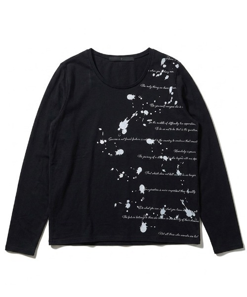 NO ID.(ノーアイディ)の「mlt5868- Archive of thoughtプリントPO ロングスリーブカットソー(859006-585T)(Tシャツ/カットソー・メンズ・ホワイト/ブラック・2/1)」の3枚目の写真