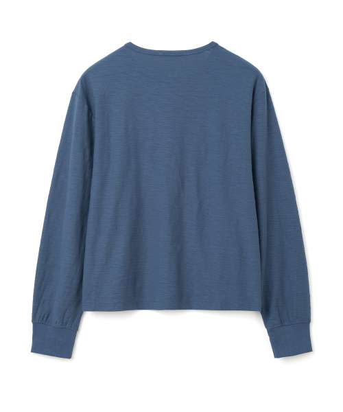 Millo Archive（ミロ アーカイブ）の「スリットヘンリーネックロングスリーブ[ブルー]（Tシャツ/カットソー・レディース・その他・MEDIUM/LARGE/X-LARGE）」の6枚目の写真