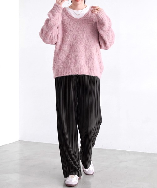 SELECT LEVERY(セレクトリベリー)の「ベロア風プリーツパンツ(その他パンツ・レディース・ブラック/ブラウン/チャコール・MEDIUM)」の15枚目の写真