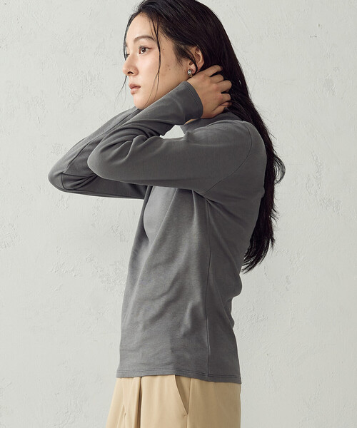 COMME CA ISM（コムサイズム）の「あったか ハイネックTシャツ（Tシャツ/カットソー・レディース・ブラック/グレー/ネイビー/ホワイト・L/M）」の10枚目の写真