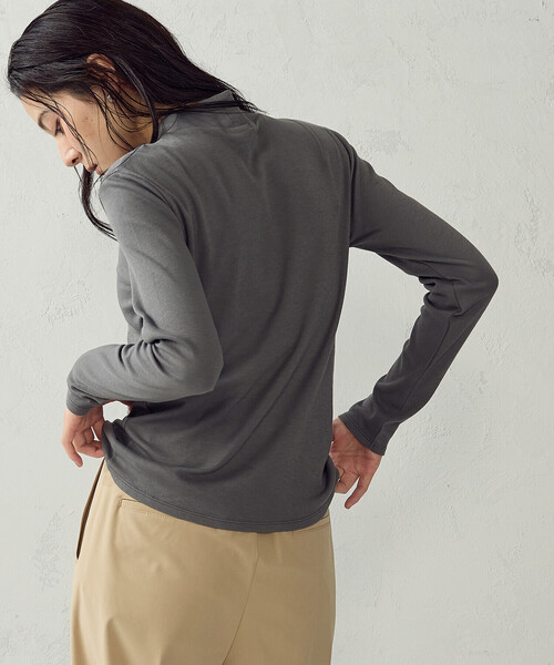 COMME CA ISM（コムサイズム）の「あったか ハイネックTシャツ（Tシャツ/カットソー・レディース・ブラック/グレー/ネイビー/ホワイト・L/M）」の13枚目の写真