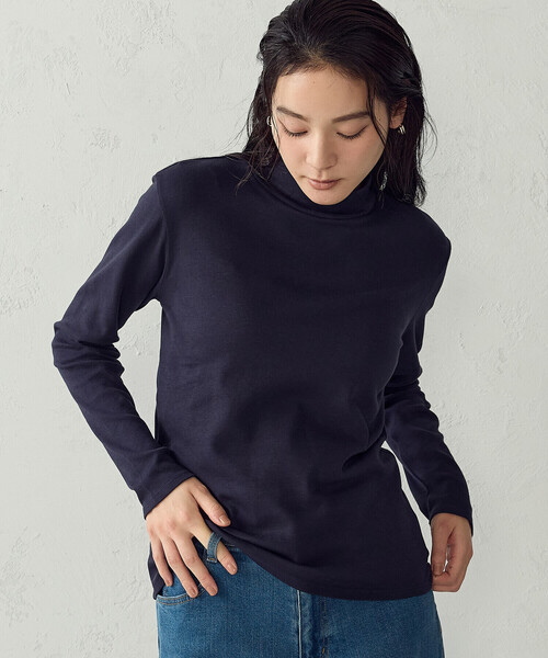 COMME CA ISM（コムサイズム）の「あったか ハイネックTシャツ（Tシャツ/カットソー・レディース・ブラック/グレー/ネイビー/ホワイト・L/M）」の17枚目の写真
