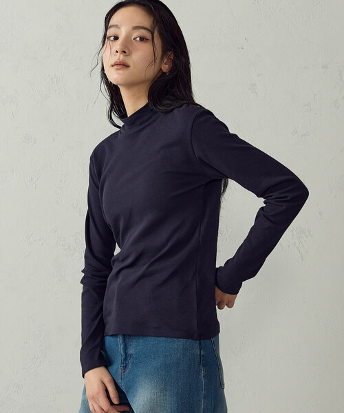 COMME CA ISM（コムサイズム）の「あったか ハイネックTシャツ（Tシャツ/カットソー・レディース・ブラック/グレー/ネイビー/ホワイト・L/M）」の19枚目の写真