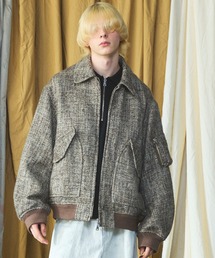 《UNISEX》【Italian Dead Stock Fabric】プライムオーバーA-2フライトブルゾン/Prime-Over A-2 Flight Jacket【MAISON SPECIAL/メゾンスペシャル】
