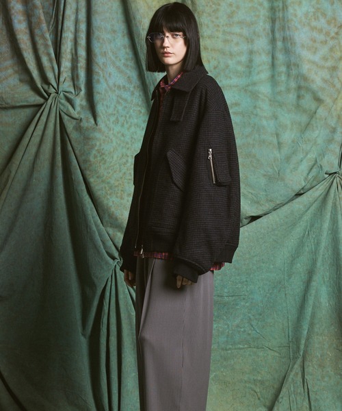 MAISON SPECIAL（メゾンスペシャル）の「《UNISEX》【Italian Dead Stock Fabric】プライムオーバーA-2フライトブルゾン/Prime-Over A-2 Flight Jacket【MAISON SPECIAL/メゾンスペシャル】（ブルゾン・メンズ・ダークネイビー/グレイッシュベージュ/ネイビー/ライトブルー/ブラック・0/1/2）」の14枚目の写真
