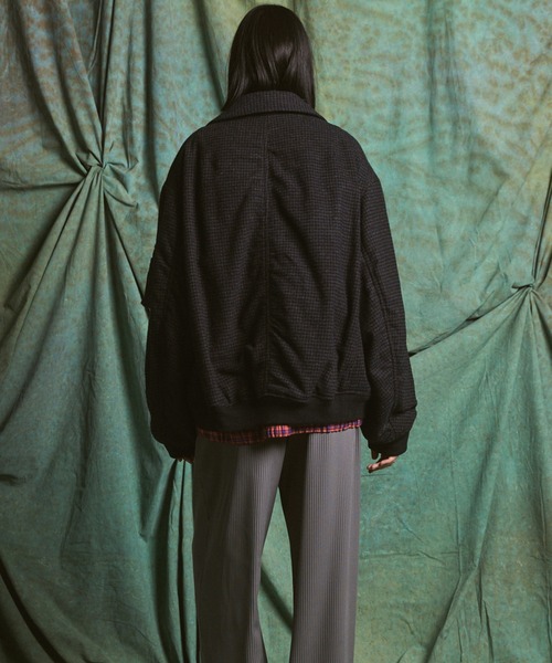 MAISON SPECIAL（メゾンスペシャル）の「《UNISEX》【Italian Dead Stock Fabric】プライムオーバーA-2フライトブルゾン/Prime-Over A-2 Flight Jacket【MAISON SPECIAL/メゾンスペシャル】（ブルゾン・メンズ・ダークネイビー/グレイッシュベージュ/ネイビー/ライトブルー/ブラック・0/1/2）」の15枚目の写真