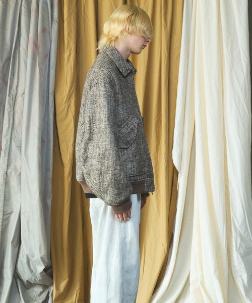 MAISON SPECIAL（メゾンスペシャル）の「《UNISEX》【Italian Dead Stock Fabric】プライムオーバーA-2フライトブルゾン/Prime-Over A-2 Flight Jacket【MAISON SPECIAL/メゾンスペシャル】（ブルゾン・メンズ・ダークネイビー/グレイッシュベージュ/ネイビー/ライトブルー/ブラック・0/1/2）」の17枚目の写真